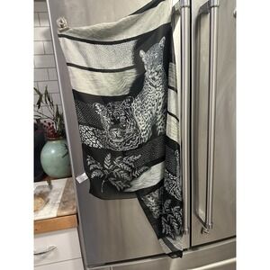 Echo Design Italy Mirrored Leopard Botanical Scarf 60x14 RN94778